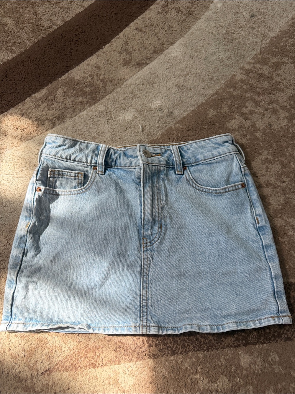 PacSun Light Blue Denim Mini Skirt